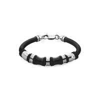 Stingray Stainless Steel Silicone Bracelet