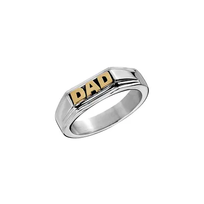 Men's Stingray Stainless Steel Two-Tone "Dad" Ring