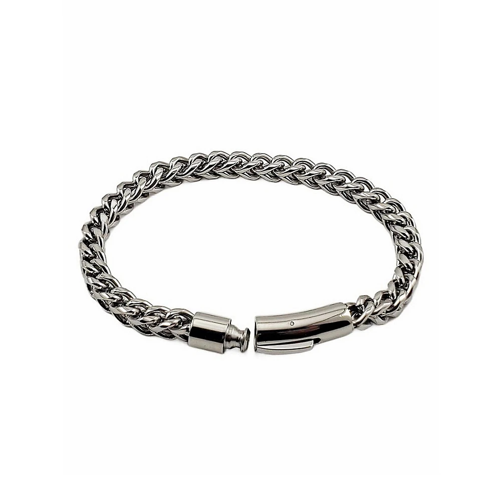 Men's Stainless Steel Square Link Bracelet