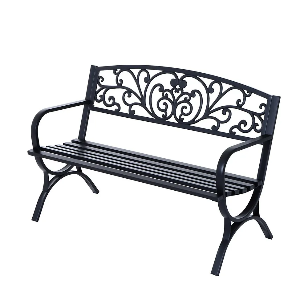 50" Cast Iron Outdoor Bench