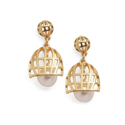 Gold Plated Dome Shaped Trendy Earrings