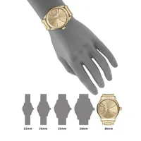Analog Goldtone Textured Watch