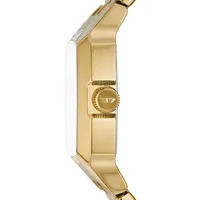 Cliffhanger Three-Hand Goldtone Stainless Steel Bracelet Watch​DZ2151