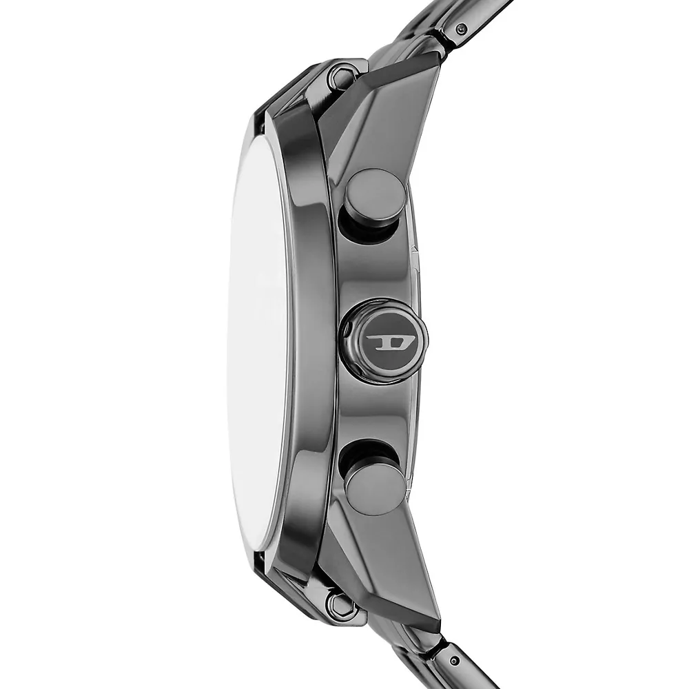Split Gunmetal Stainless Steel Chronograph Watch DZ4632