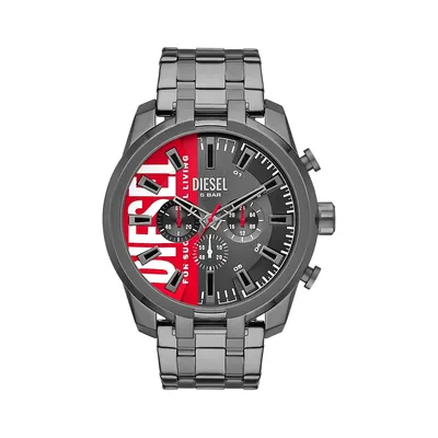 Split Gunmetal Stainless Steel Chronograph Watch DZ4632
