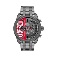 Split Gunmetal Stainless Steel Chronograph Watch DZ4632