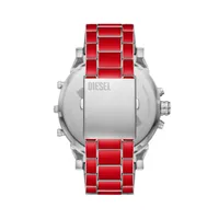 Mr. Daddy 2.0 Chronograph Red Enamel And Stainless Steel Bracelet Watch DZ7480
