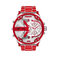 Mr. Daddy 2.0 Chronograph Red Enamel And Stainless Steel Bracelet Watch DZ7480