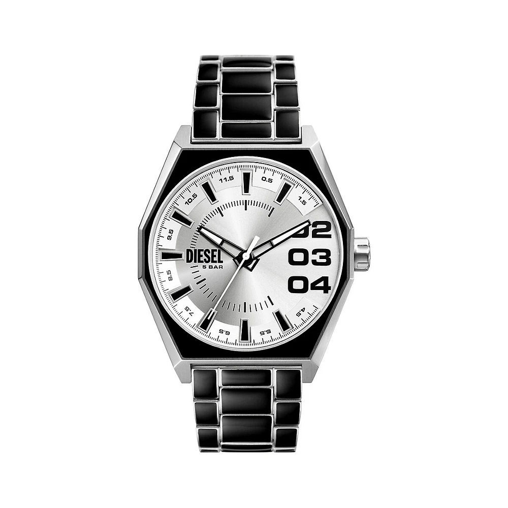 Scraper Enamel & Stainless Steel Bracelet Watch DZ2195