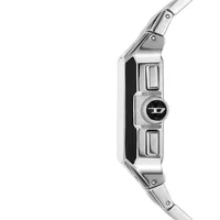 Cliffhanger Black Enamel & Stainless Steel Bracelet Chronograph Watch DZ4646