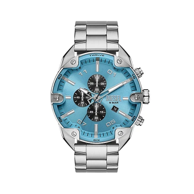 Spiked Stainless Steel Chronograph Bracelet Watch DZ4655