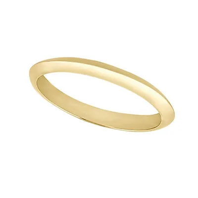 Women's Knife Edge Wedding Ring Band 14k Yellow Gold (2.7 Mm)