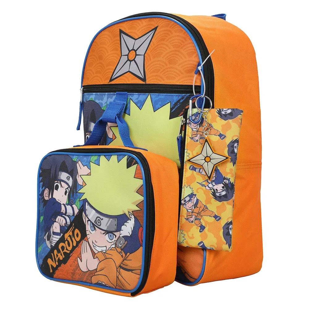 Naruto Classic Sasuke Vs Naruto 16 Youth 5-Piece Backpack Set