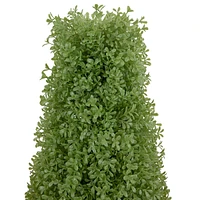 3' Artificial Boxwood Cone Topiary Tree With Round Pot, Unlit