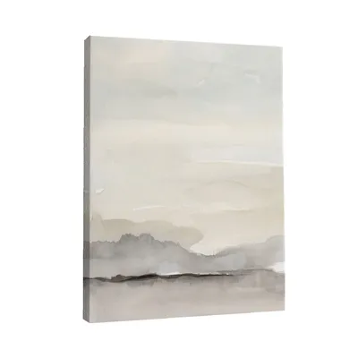 Grey/beige "misty Horizons" Canvas Wall Art