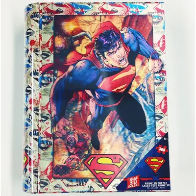 3d Image Tin Book Puzzle Dc Comics: Superman (300pc)
