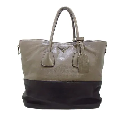 Pre-loved Glace Calf Zippers Tote Bag