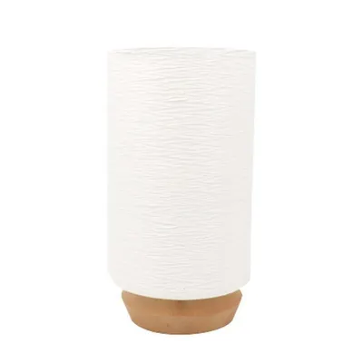 Cylindrical Table Lamp, 6.29 '' X 12 '', From The Woodward Collection, White