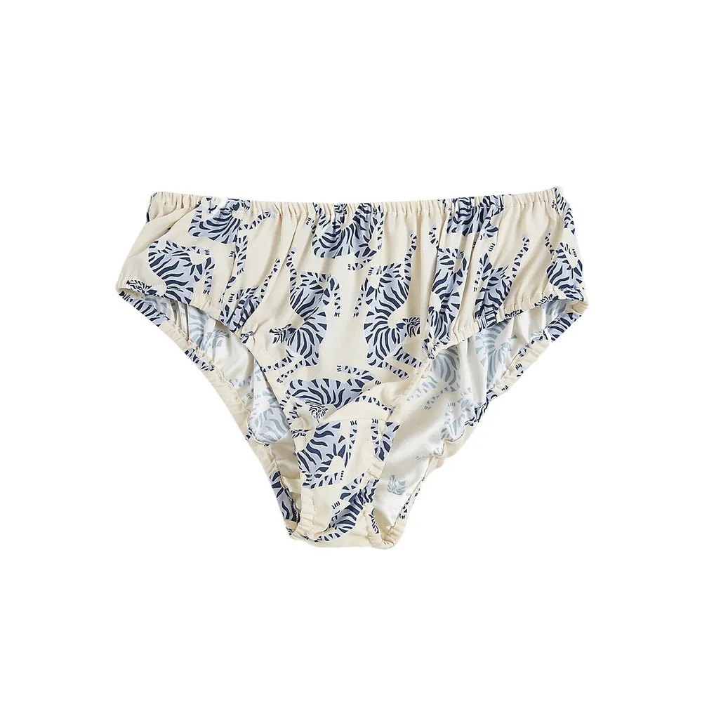 Navy Pure Mulberry Silk French Cut Panties High Waist 22 Momme Float  Collection 