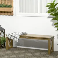 2 Seater Wooden Garden Bench, Outdoor Patio Loveseat