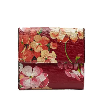 Pre-loved Blooms Leather Bifold Small Wallet