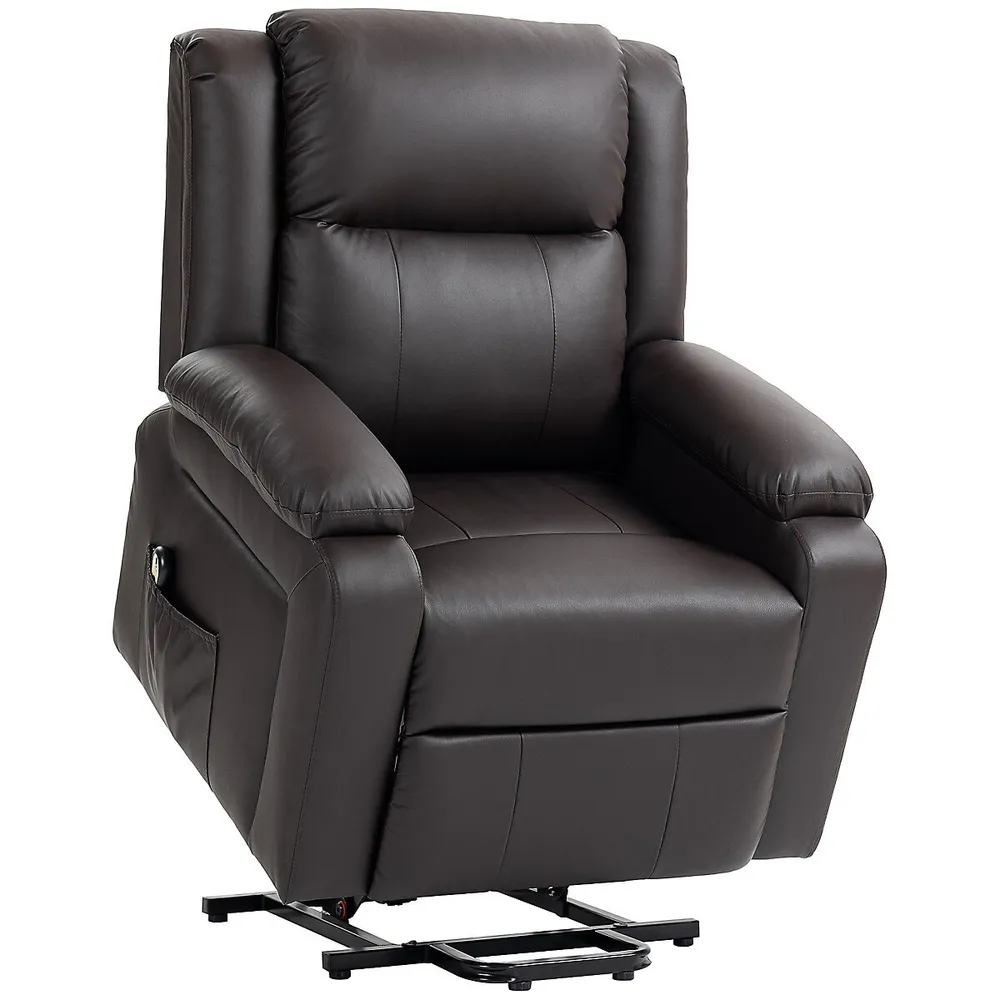 HOMCOM Power Lift Chair For Seniors, Pu Leather Recliner