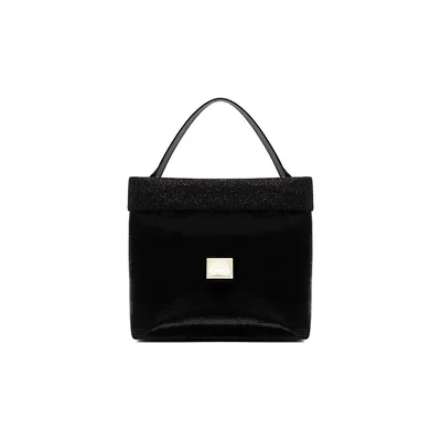 Sparkly Handbag - Leather and Nylon