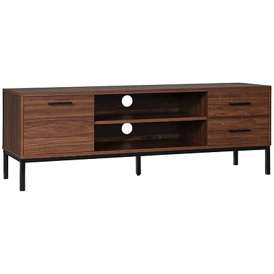 Tv Stand For Tv Up To 50 Inches With Storage Dark Walnut