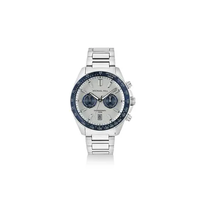 Two-tone Men's Chronograph Watch In Blue Tone Stainless Steel