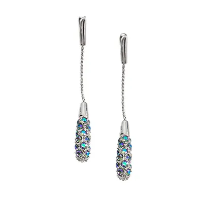 Paradise Shine Heritage Precision Cut Crystal Pave Drop Earrings