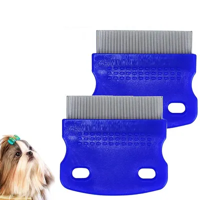 Comb For Dogs Cats Grooming & Cleaning Flea Pet Hair Removal Tear Stain Brush