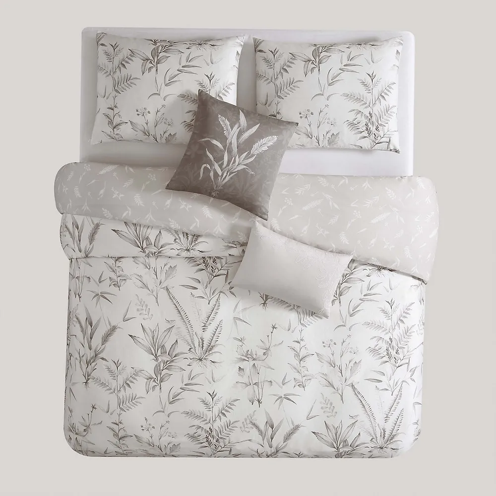 Bebejan® Natural Leaves 100% Cotton 5-piece Reversible Comforter Set