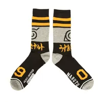 Naruto Logo Mens Crew Socks 3 Pack