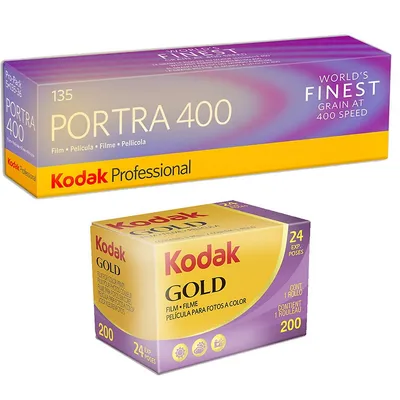 Portra 400 Color Negative Film 36 Exposures 5-pack + Gold 200 24 Exp