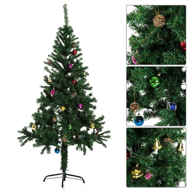 Costway 6ft White Iridescent Tinsel Artificial Christmas Tree W/ 792 Branch  Tips