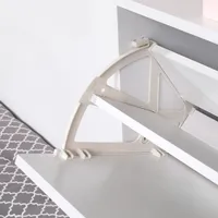 Shoe Storage Cabinet With 3 Flip Drawers Adjustable Shelves