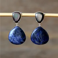 Sodalited Teardrop Gemstone Earrings