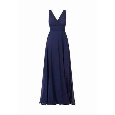 Pleated Gown with Elasticized Back
