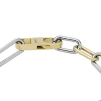 Women's Heritage D-link Two-tone Stainless Steel Chain Bracelet