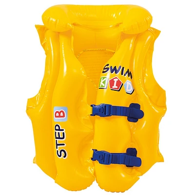 18" Yellow Swim Kid Step B Swimming Pool Training Vest