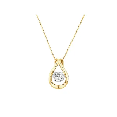 Everlight Pendant With A 1/4 Carat Tw Diamond In 10kt Yellow Gold