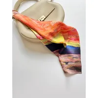 Pure Silk Scarf Painting Sunset