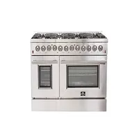 Galiano 48-inch Freestanding Dual Fuel Range All Stainless Steel with 8 Sealed Burners, 6.58 cu. ft. double ovens & Griddle - FFSGS6156-48