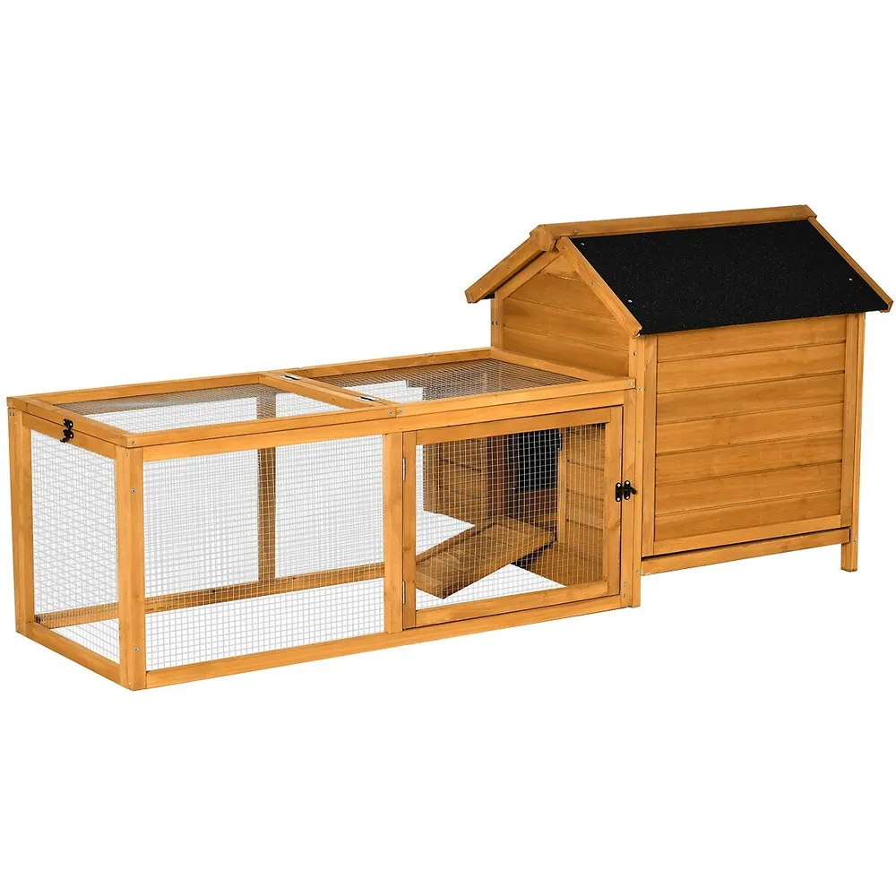 2-tier Wooden Chicken Coop