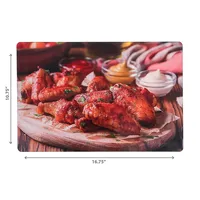 Plastic Placemat Chicken Wings - Set Of 12