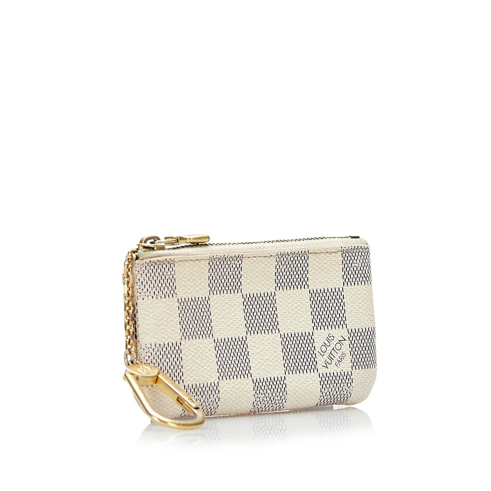 Louis Vuitton Pochette Key Cles Damier Ebene Coin Case