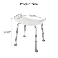 Shower Chair, Adjustable Height Bath Shower Tub Bench Chair