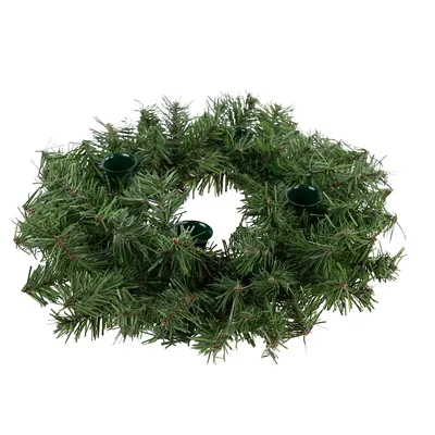 12" Two-tone Pine Artificial Christmas Advent Candle Wreath