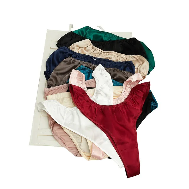 Pure Mulberry Silk Bikini Panties | Mid Waist | Set Of Nine by Soft Strokes  Silk