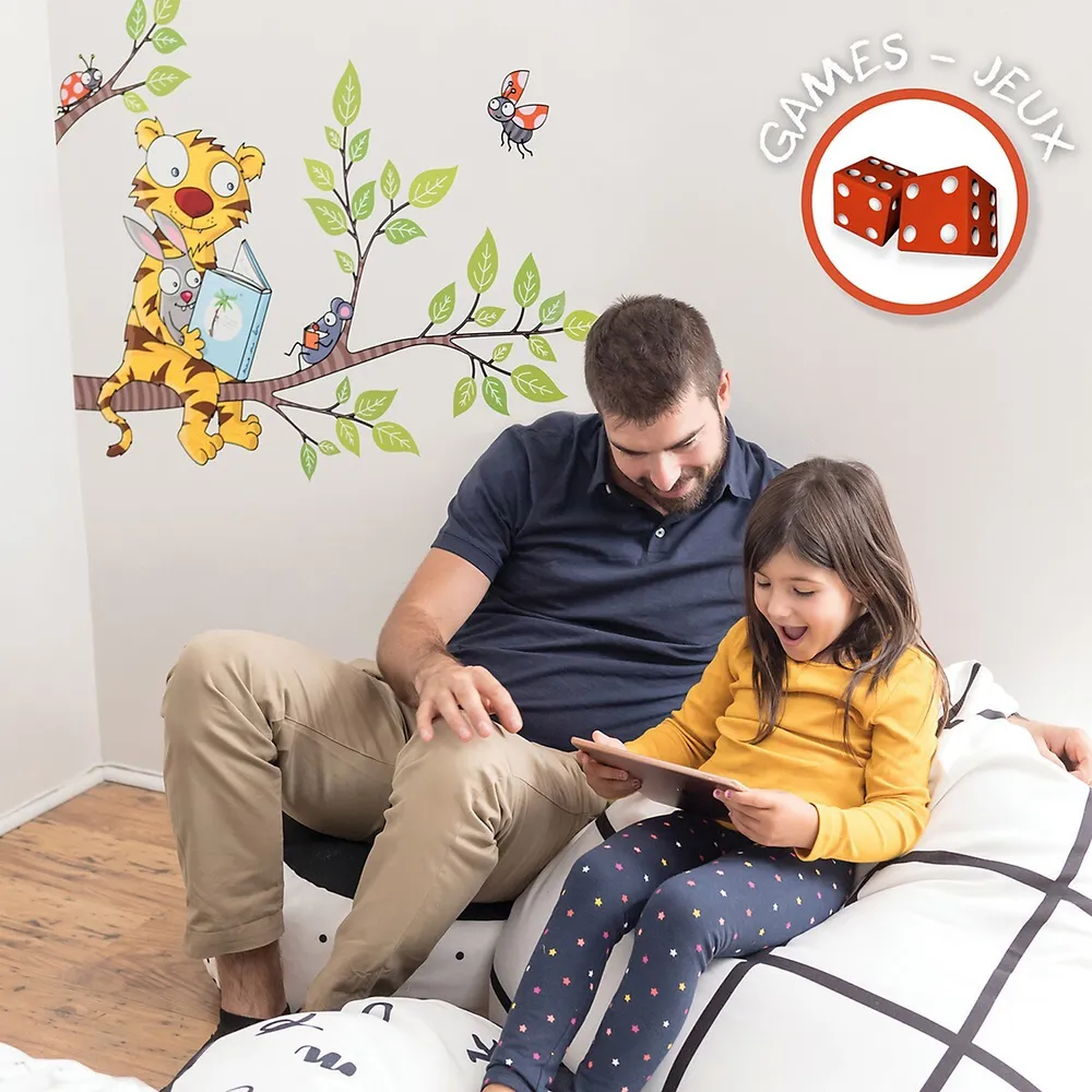 Kids Wall Decals - Interactive Wall Stickers - Augmented Reality With Free App, Discover Reading, Educational Toy